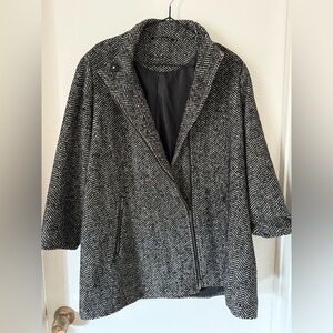 Vintage Herringbone Swing Coat